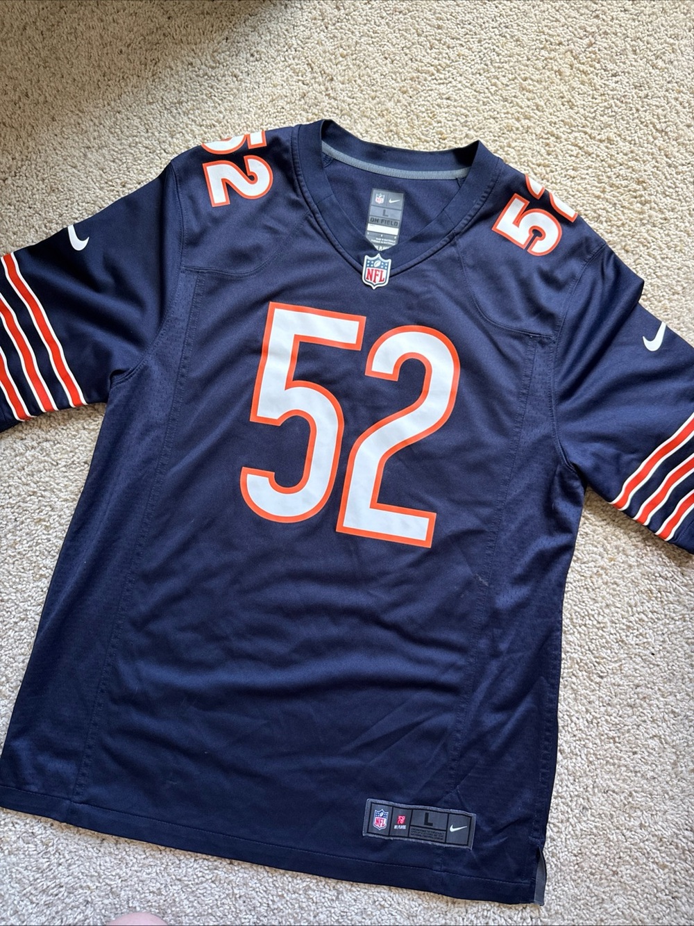 Nike Stitched On Field Chicago Bears Khalil Mack Jersey Mens Size Large NFL